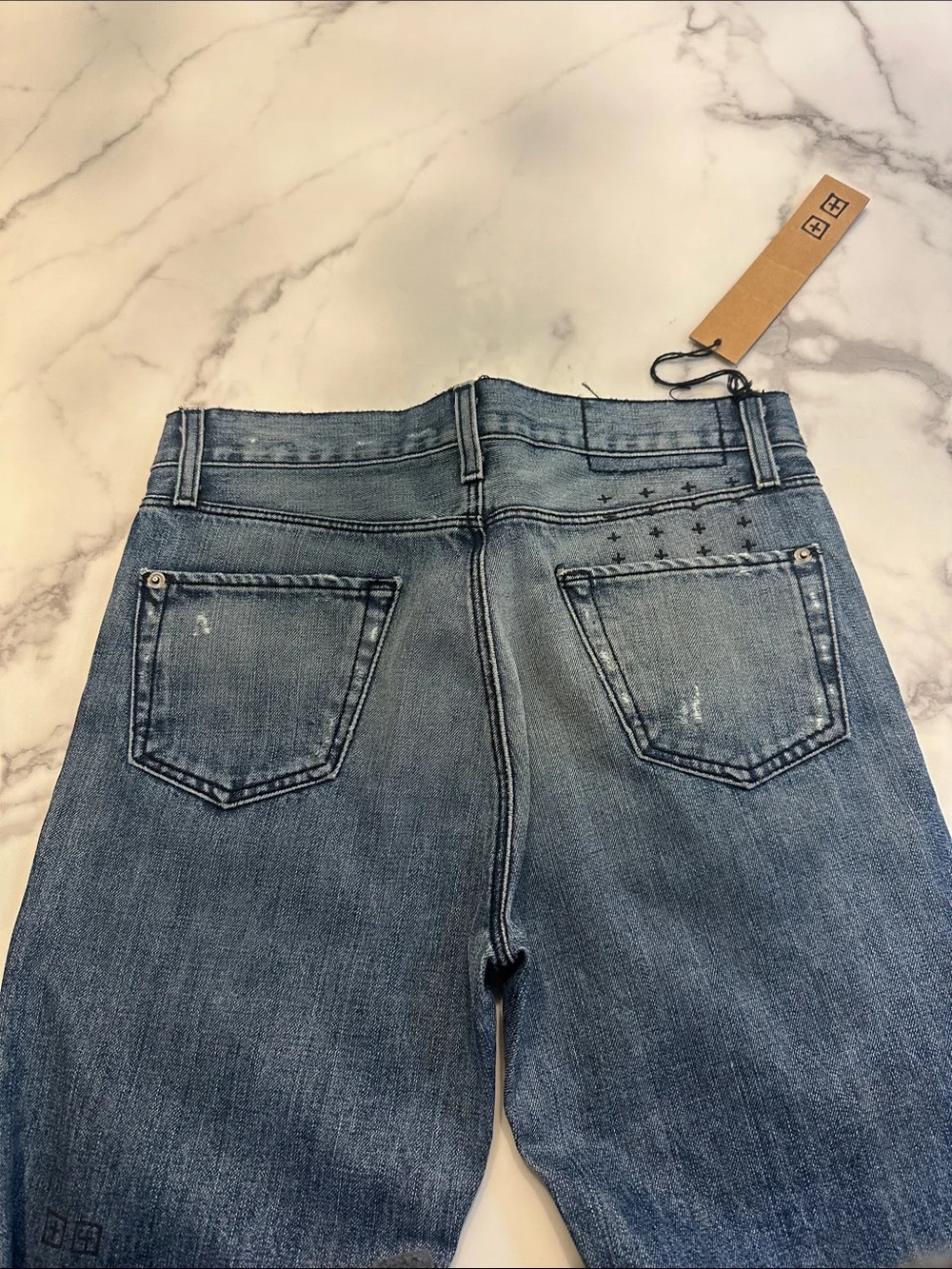 Ksubi Men’s Relaxed Jeans — Medium Blue Wash